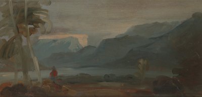 Paysage montagneux avec figures et bétail - Unbekannt