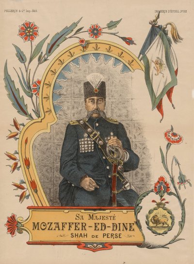 Mozaffar ad-Din Shah Qajar 1853-1907, Shahanshah de Perse, 1896 - Unbekannt