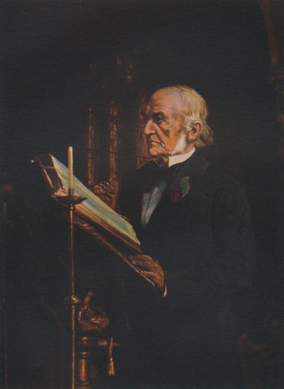 M. Gladstone lisant la leçon à l