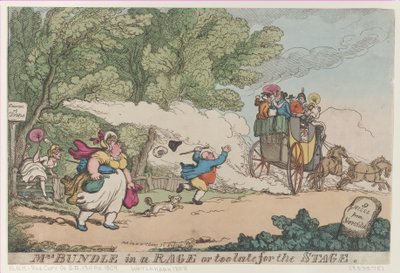 Mme Bundle en colère ou trop tard pour la scène, [1er juillet 1809], copie après - Unbekannt