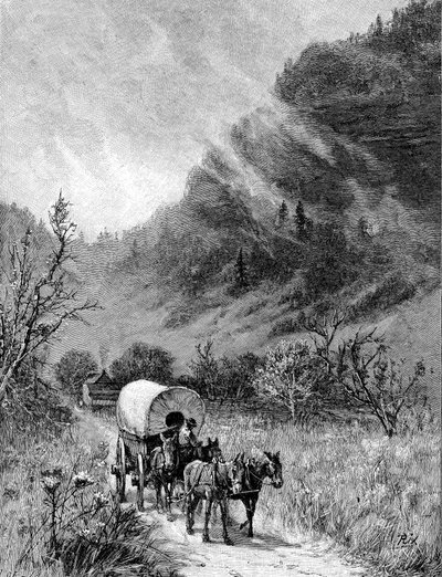 Chariot à mules passant par le Cumberland Gap, Kentucky - Unbekannt