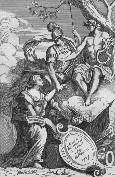 La Musique introduite à Apollon par Minerve, 1727, 1827 - Unbekannt