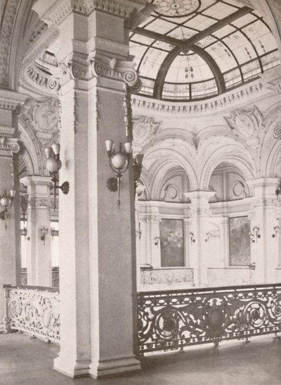 Bibliothèque nationale : un coin de la galerie surplombant la salle de lecture publique, 1914 - Unbekannt