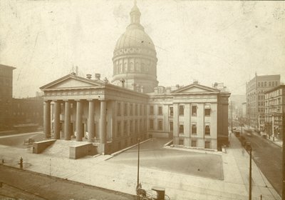 Ancien Palais de Justice vu depuis la fenêtre du troisième étage d