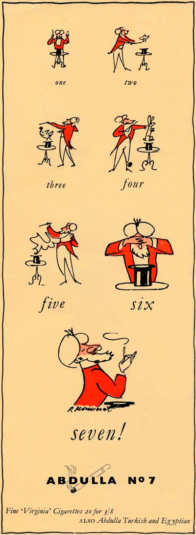 Un, deux, trois, quatre, cinq, six, sept - Abdulla No7, 1947 - Unbekannt