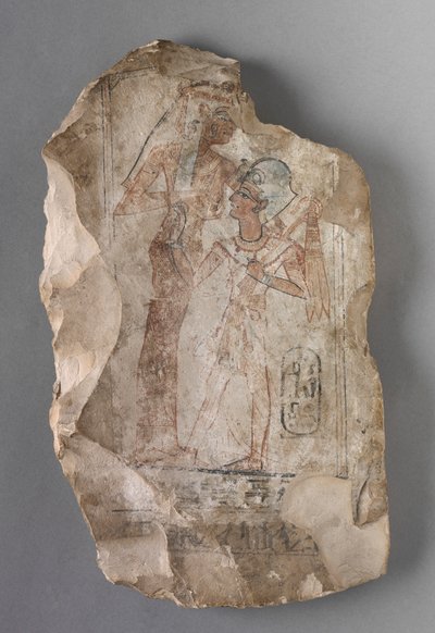 Ostracon : Ramsès II allaité par une déesse, vers 1279-1213 av. J.-C. - Unbekannt