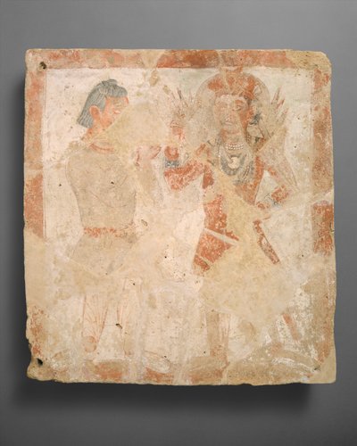 Panneau avec le dieu Pharro et un adorateur, vers 3ème siècle après J.-C. - Unbekannt