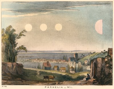 Parhélie faux soleils sans halos, observés en Angleterre en 1698, 1845 - Unbekannt
