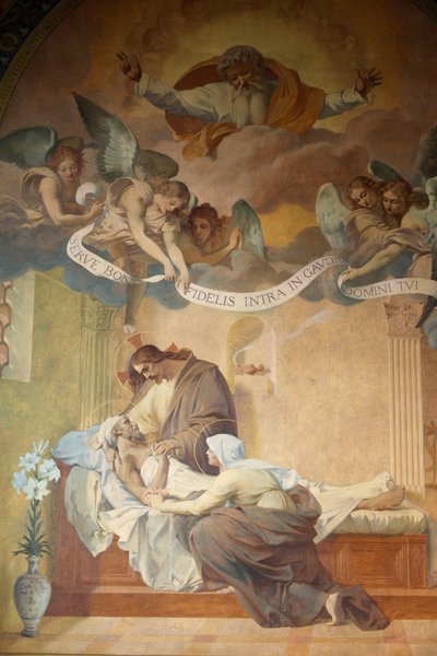 Paris, France Église Saint-François-Xavier peinture : La mort de Saint Joseph par Henri Pinta (1915), Paris, France - Unbekannt
