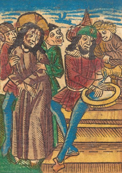 Pilate se lavant les mains, vers 1490 - Unbekannt