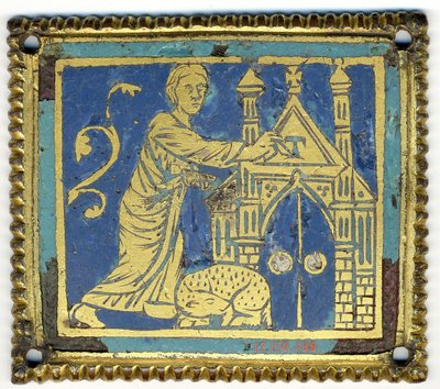Plaque avec marquage de la porte avec la lettre Tau, allemand - Unbekannt
