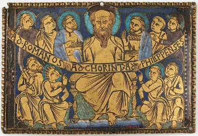 Plaque avec Saint Paul et ses disciples, britannique, vers 1160-1180 - Unbekannt