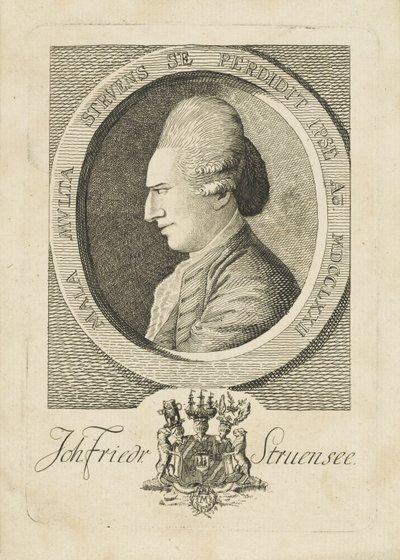 Portrait du comte Johann Friedrich Struensee 1737-1772, 1773 - Unbekannt