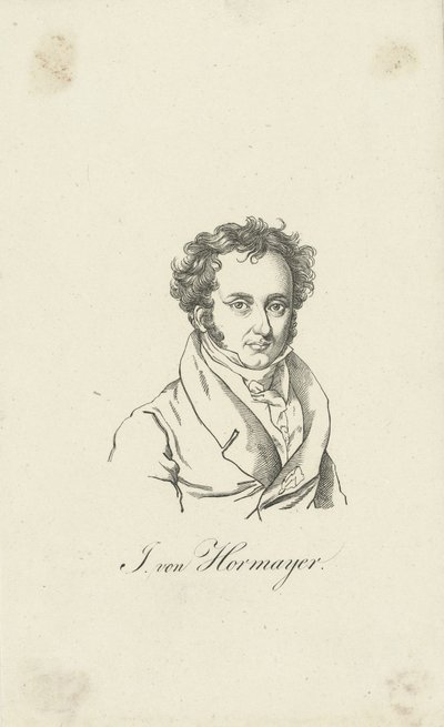 Portrait de Joseph Hormayr, Baron zu Hortenburg 1781-1848 - Unbekannt