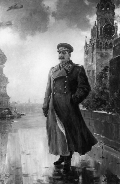Portrait de Joseph Staline, peinture à l
