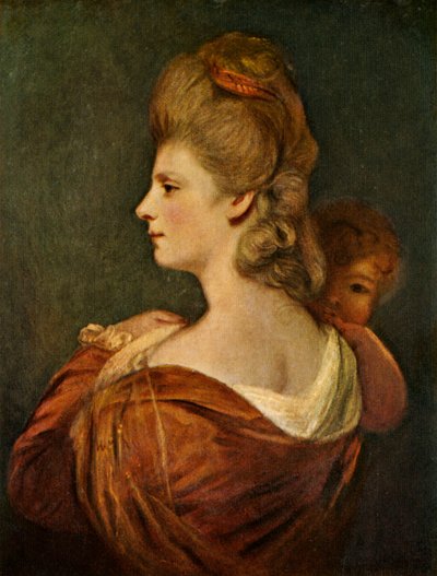 Portrait de dame et enfant, vers 1780, vers 1912 - Unbekannt