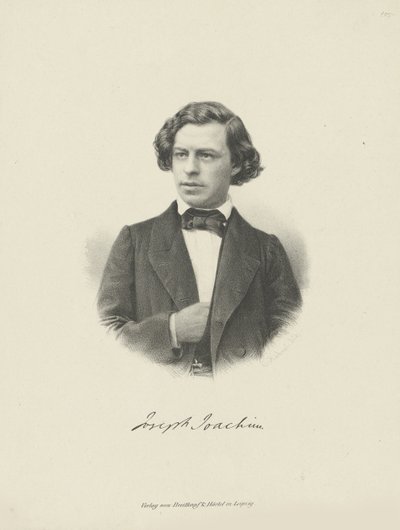 Portrait du violoniste et compositeur Joseph Joachim 1831-1907, vers 1855 - Unbekannt