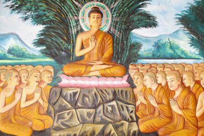 Monastère Preah Prom RathVie du BouddhaInstruisant l
