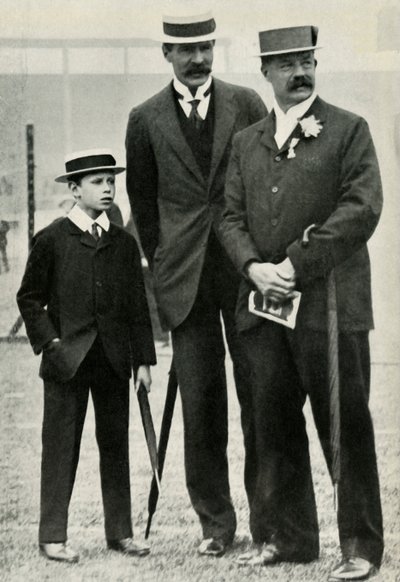 Prince Albert avec son tuteur et Lord Desborough, 1908, 1947 - Unbekannt