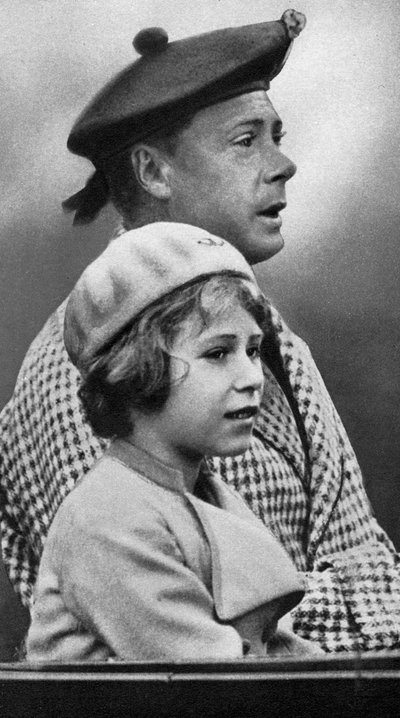 La princesse Elizabeth avec son oncle David, vers 1936 - Unbekannt