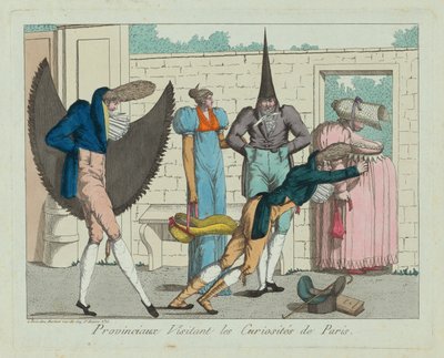 Provinciaux visitant les curiosités de Paris, vers 18e siècle - Unbekannt