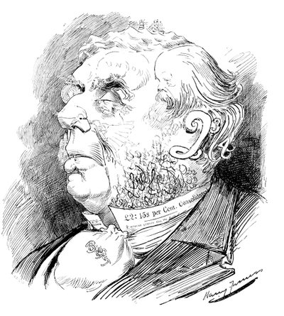 Tête de puzzle représentant le politicien britannique George Joachim Goschen, de Punch - Unbekannt