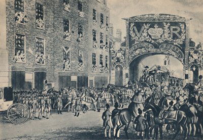Entrée de la reine Victoria dans la ville en route vers le Guildhall, 9 novembre 1837 - Unbekannt