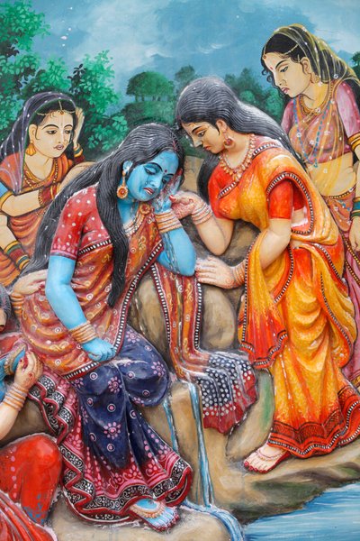 Radha pleurant après avoir été séparée de Krishna, Vrindavan, Inde - Unbekannt