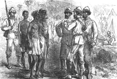 Réception des ambassadeurs du roi Koffees dans le camp anglais, vers 1880 - Unbekannt