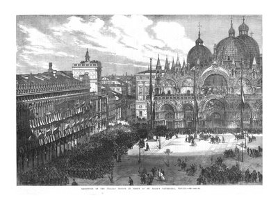 Réception des troupes italiennes devant la cathédrale Saint-Marc, Venise - Unbekannt