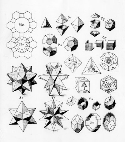 Solides géométriques réguliers de divers types, 1619 - Unbekannt