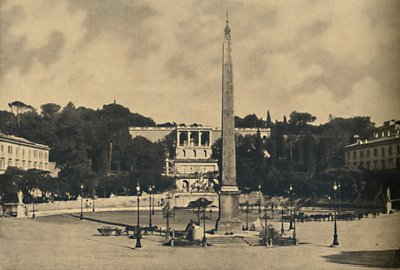 Rome - Obélisque, fontaines et place du Peuple. - Terrasses du parc public du Pincio, 1910 - Unbekannt