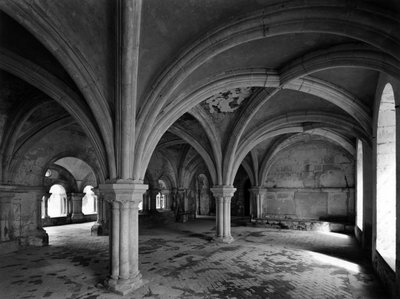 Architecture romane : vue de la salle capitulaire de l