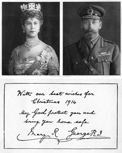 Carte de vœux de Noël royale aux troupes britanniques, 1914 - Unbekannt