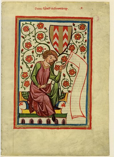 Rodolphe II de Fenis du Codex Manesse, entre 1305 et 1340 - Unbekannt
