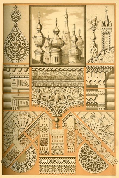 Ornement architectural russe et sculpture sur bois, 1898 - Unbekannt