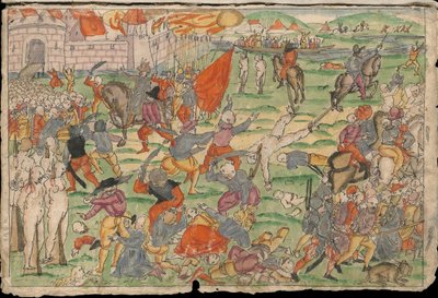 Atrocités russes en Livonie en juillet et août 1577. De la Sammlung von Nachric de Johann Jakob Wicks - Unbekannt