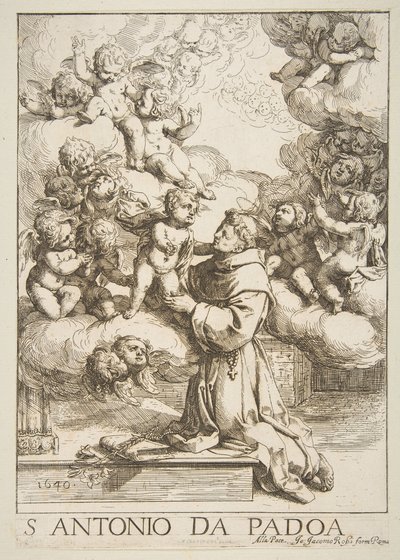 Saint Antoine de Padoue adorant l