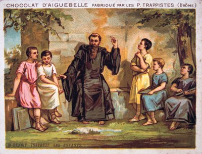 Saint Benoît instruisant les enfants, 19e siècle - Unbekannt