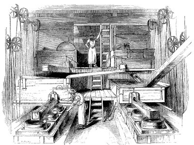Scène dans une usine de poterie du Staffordshire, vers 1851 - Unbekannt