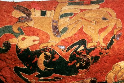 Couverture de selle scythe avec décoration en feutre appliqué, 5ème siècle av. J.-C. - Unbekannt