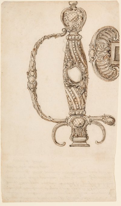 Ensemble de quatre dessins pour petites épées, vers 1725-80 - Unbekannt