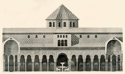Élévation latérale de la Cour des Lions et Fontaine, 19e siècle, 1907 - Unbekannt