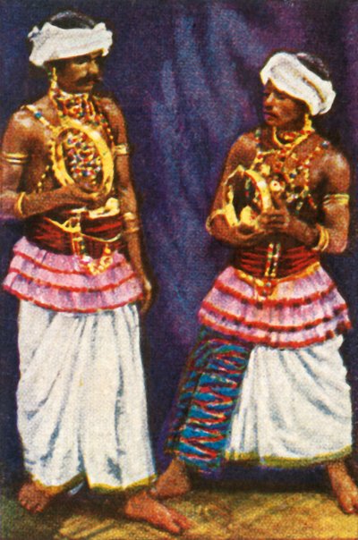 Danseurs de diable cinghalais de Ceylan, vers 1928 - Unbekannt