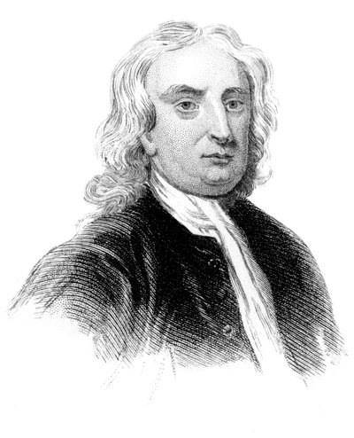 Sir Isaac Newton, physicien, mathématicien et astronome anglais, vers 1850 - Unbekannt