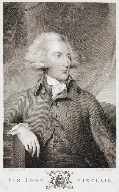 Sir John Sinclair, économiste agricole et statisticien écossais, vers 1790 - Unbekannt