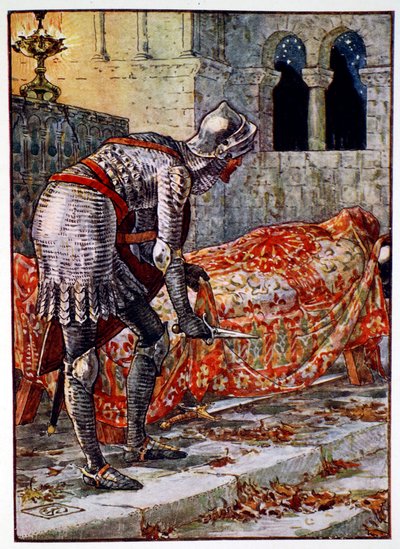 Sir Lancelot dans la Chapelle Périlleuse (détail) - Unbekannt