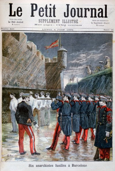 Six anarchistes exécutés à Barcelone, 1894 - Unbekannt