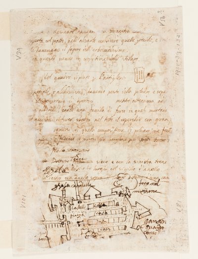 Page de carnet de croquis avec scènes de chasse - Unbekannt