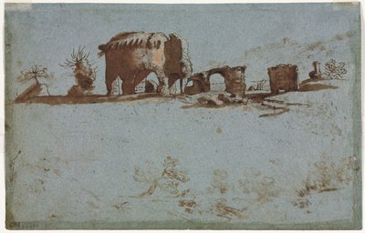 Petit groupe de ruines romaines, vers 1650 - Unbekannt